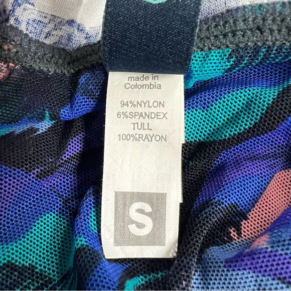 Maaji Multicolor Saddles Equestrian Print Fringe Kimono Swim Cover-up Retro Sz S - Picture 9 of 13